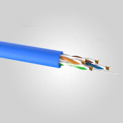 Fio elétrico externo de LAN Ethernet CAT6 UTP com condutor de cobre sólido e jaqueta de PVC 23AWG