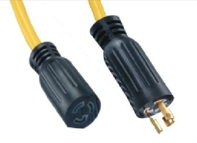 Conector do cabo de extensão do cabo de alimentação RV de carga do gerador